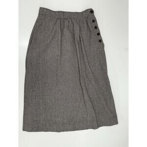 Daniel Place Womens Skirt Size 11 Brown Wool Blend Pleated Vintage